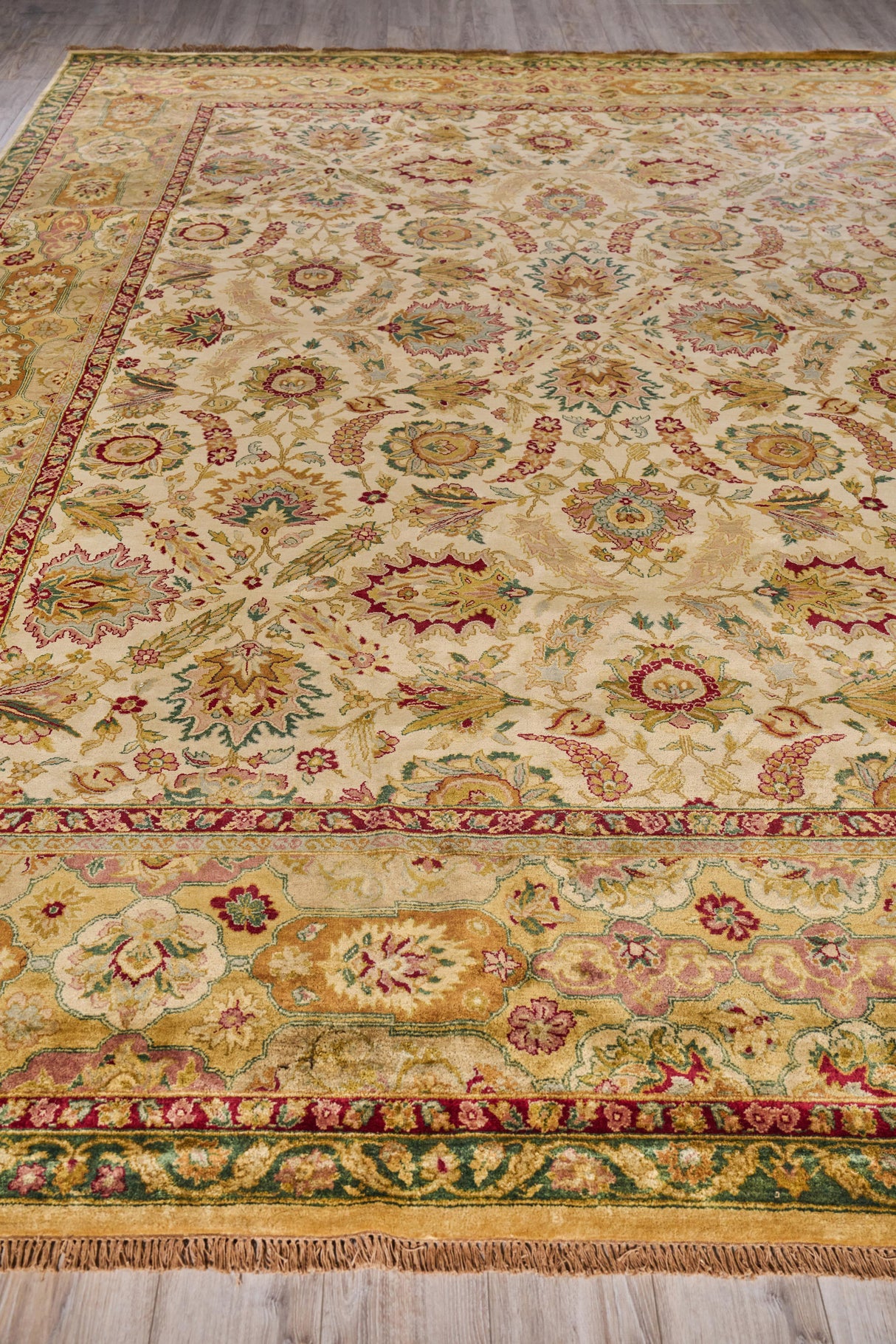 Exquisite Rugs Polonaise hand-knotted New Zealand Wool 5420 Cream 18' x 14' Area Rug