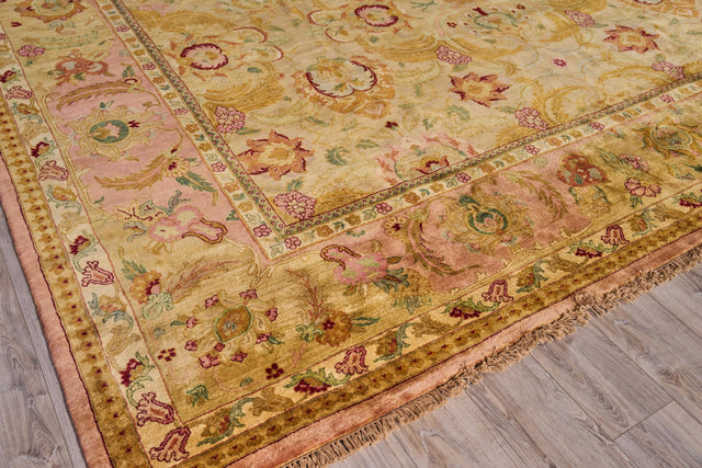 Exquisite Rugs Polonaise hand-knotted New Zealand Wool 5421 Beige/Peach 17' x 11.5' Area Rug