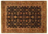 Exquisite Rugs Super Fine Tabriz hand-knotted New Zealand Wool 5432 Black/Gold 15' x 12' Area Rug
