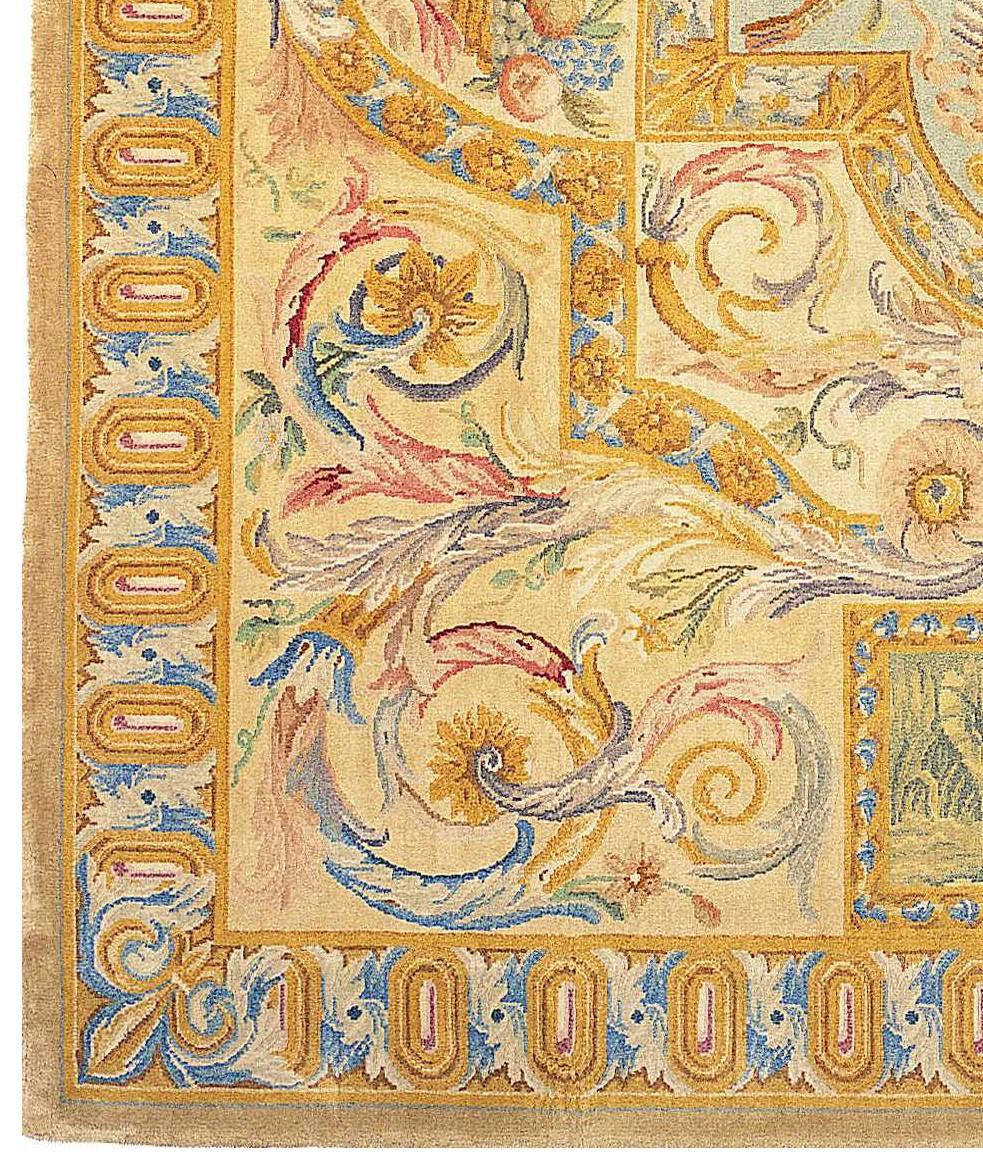 Exquisite Rugs Super Fine Tabriz hand-knotted New Zealand Wool 5441 Cream 20' x 14' Area Rug