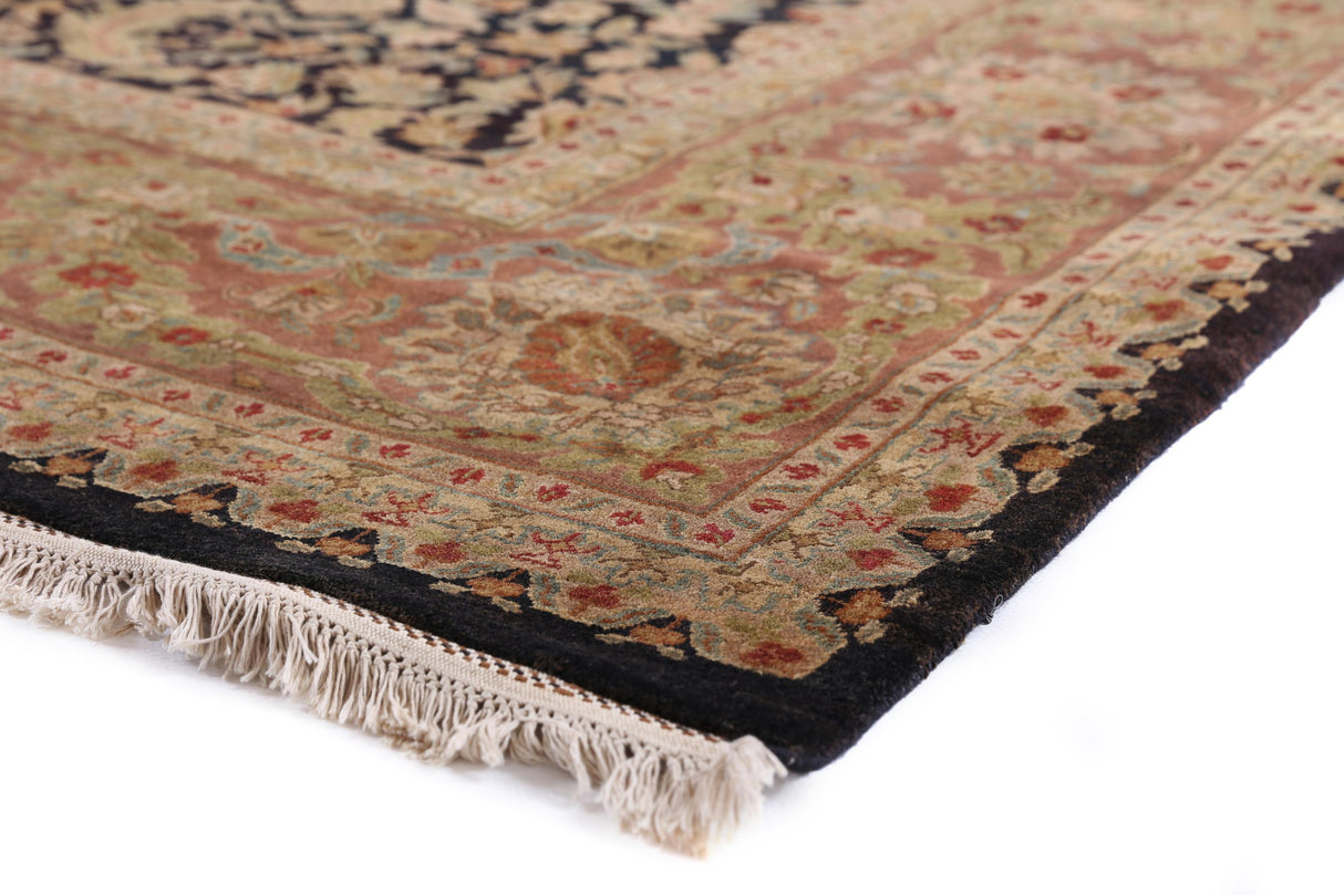 Exquisite Rugs Super Fine Tabriz hand-knotted New Zealand Wool 5496 Black 20' x 15' Area Rug
