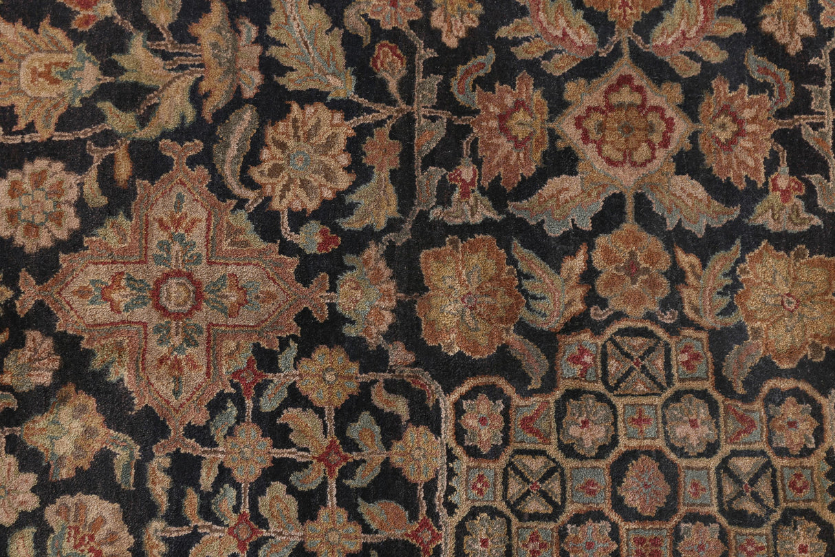 Exquisite Rugs Super Fine Tabriz hand-knotted New Zealand Wool 5496 Black 20' x 15' Area Rug