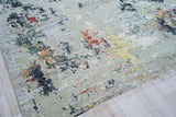 Exquisite Rugs Cosmo hand-knotted Wool/Bamboo Silk 5718 Silver/Multi 10' x 8' Area Rug