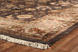 Exquisite Rugs Museum Kashan hand-knotted Wool/Silk 5729 Charcoal/Beige 15' x 12' Area Rug