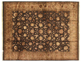 Exquisite Rugs Museum Kashan hand-knotted Wool/Silk 5729 Charcoal/Beige 15' x 12' Area Rug