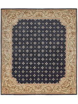 Exquisite Rugs Contemporary hand-knotted New Zealand Wool 5795 Black/Green 10' x 9' Area Rug