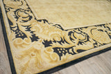 Exquisite Rugs Super Tibetan hand-knotted Wool/Bamboo Silk 5854 Gold/Black 12' x 9' Area Rug