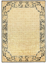 Exquisite Rugs Super Tibetan hand-knotted Wool/Bamboo Silk 5854 Gold/Black 12' x 9' Area Rug