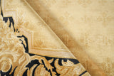 Exquisite Rugs Super Tibetan hand-knotted Wool/Bamboo Silk 5854 Gold/Black 12' x 9' Area Rug