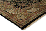 Exquisite Rugs Polonaise hand-knotted New Zealand Wool 5857 Black/Peach 18' x 14' Area Rug