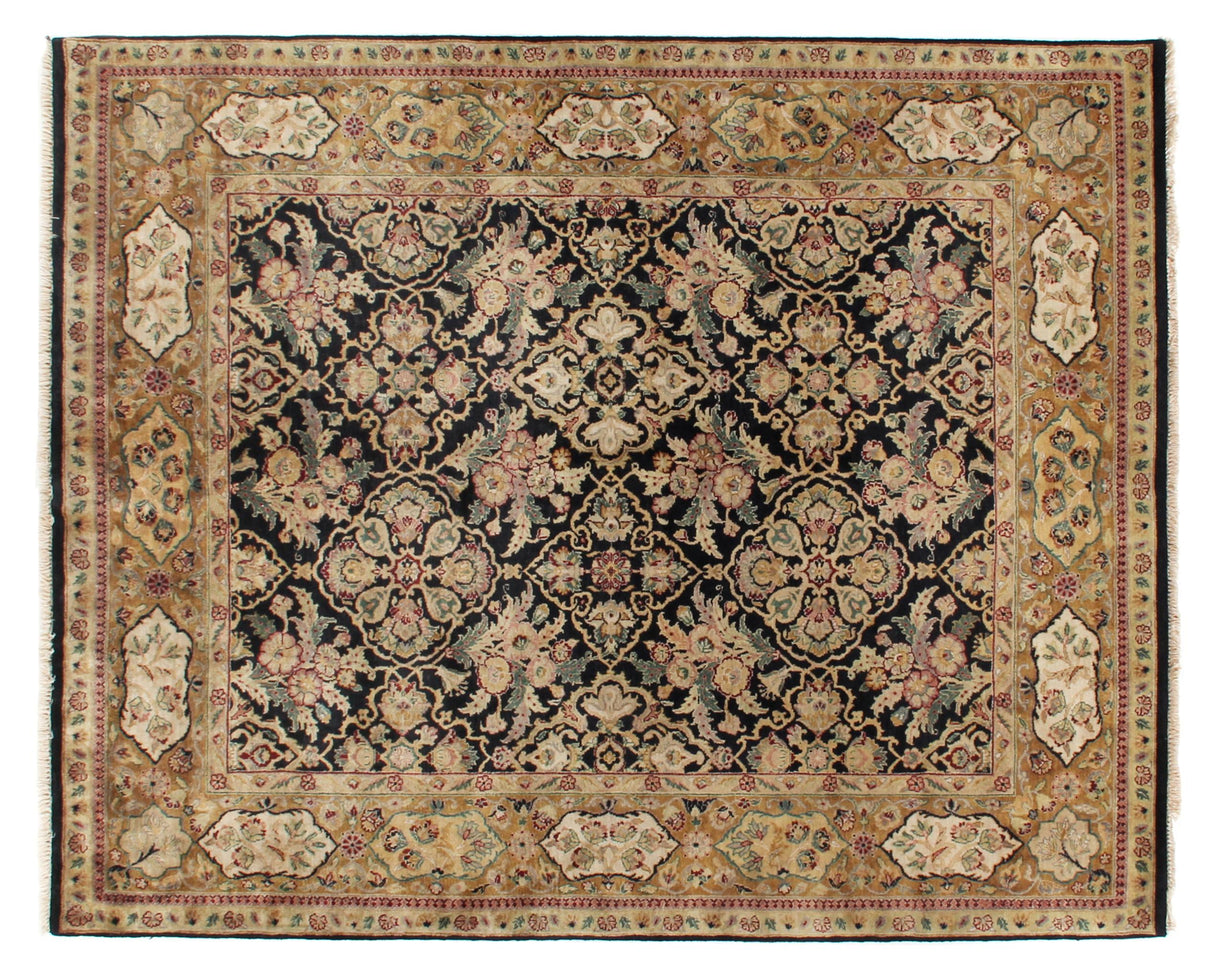 Exquisite Rugs Polonaise hand-knotted New Zealand Wool 5857 Black/Peach 18' x 14' Area Rug