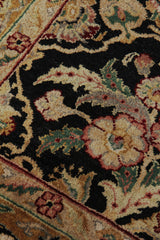Exquisite Rugs Polonaise hand-knotted New Zealand Wool 5857 Black/Peach 18' x 14' Area Rug