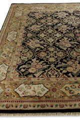 Exquisite Rugs Polonaise hand-knotted New Zealand Wool 5857 Black/Peach 18' x 14' Area Rug