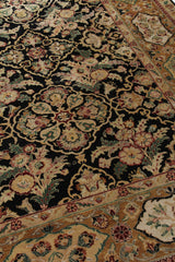 Exquisite Rugs Polonaise hand-knotted New Zealand Wool 5857 Black/Peach 18' x 14' Area Rug
