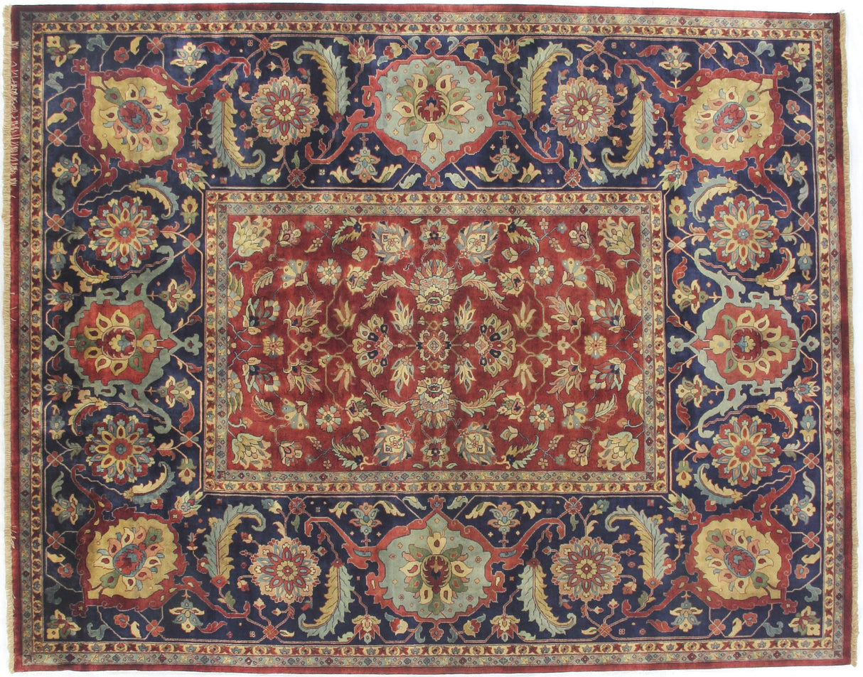 Exquisite Rugs Antique Weave hand-knotted New Zealand Wool 5907 Red 10' x 8' Area Rug