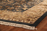 Exquisite Rugs Museum Kashan hand-knotted Wool/Silk 5929 Black/Gold 14' x 12' Area Rug