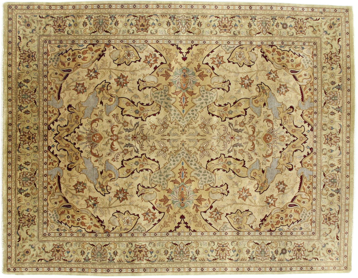 Exquisite Rugs Antique Weave Sultanabad hand-knotted New Zealand Wool 5990 Gold/Green 15' x 12' Area Rug