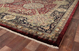 Exquisite Rugs Super Lavar hand-knotted New Zealand Wool 5936 Maroon 8' x 3' Area Rug