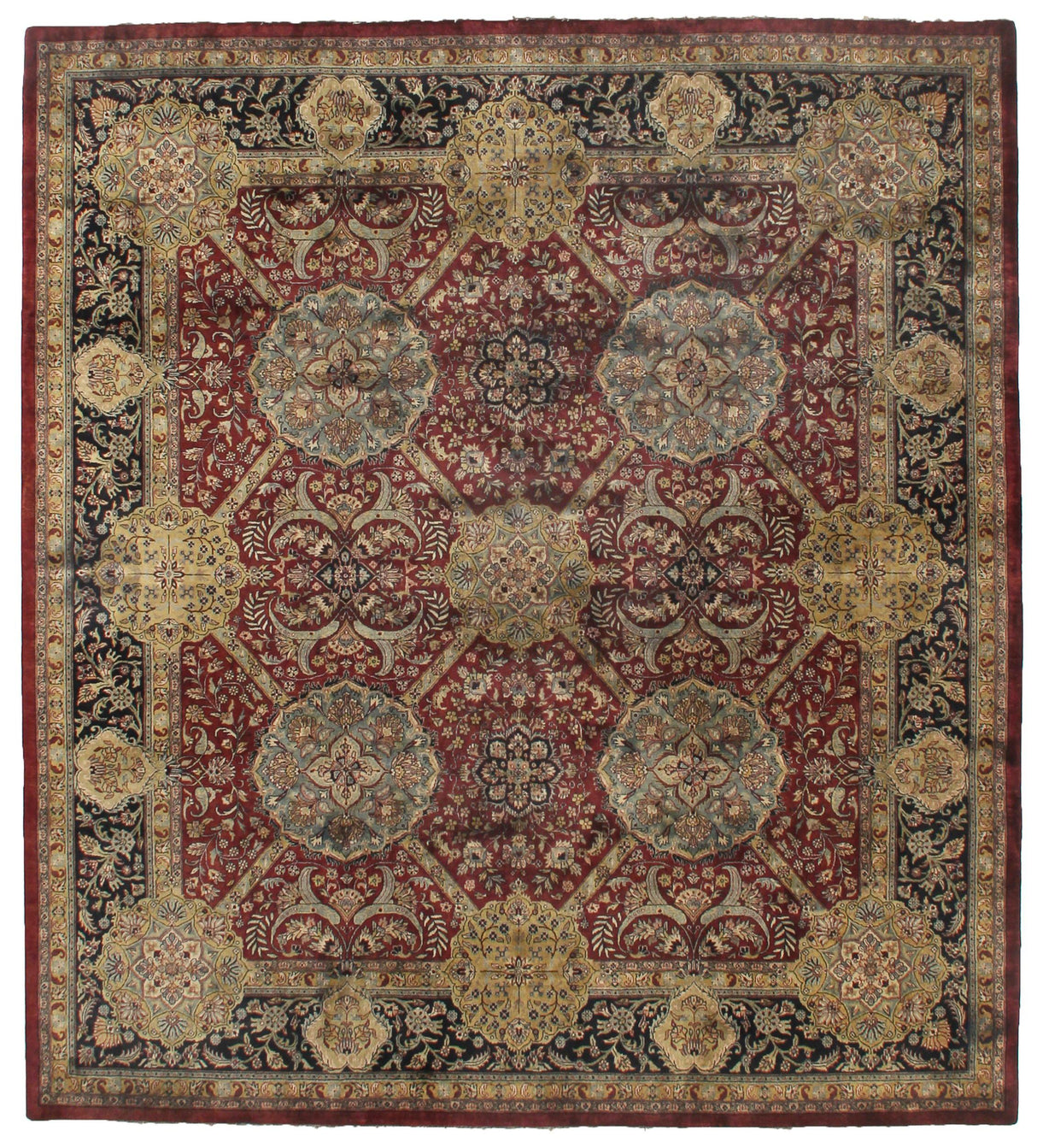 Exquisite Rugs Super Lavar hand-knotted New Zealand Wool 5936 Maroon 8' x 3' Area Rug