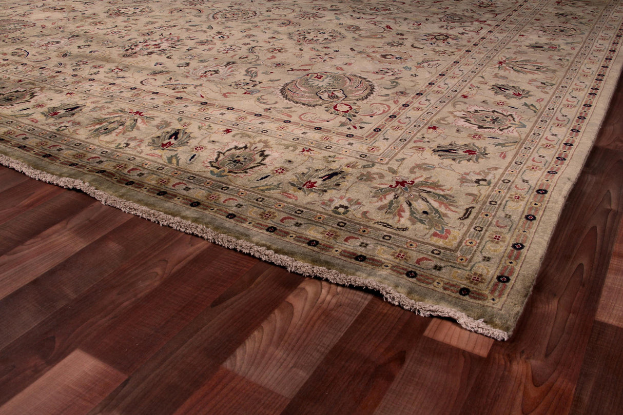 Exquisite Rugs Antique Weave Sultanabad hand-knotted New Zealand Wool 5991 Green 18' x 14' Area Rug