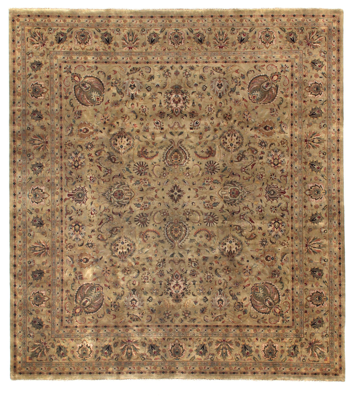 Exquisite Rugs Antique Weave Sultanabad hand-knotted New Zealand Wool 5991 Green 18' x 14' Area Rug