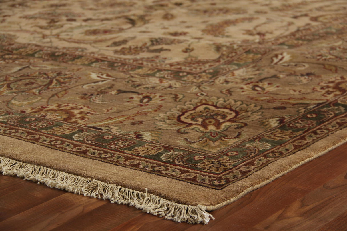 Exquisite Rugs Moghul hand-knotted New Zealand Wool 5848 Wheat/Camel 18' x 14' Area Rug