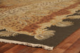 Exquisite Rugs Jungle flatweave New Zealand Wool 6053 White/Beige 6' x 6' Area Rug