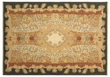 Exquisite Rugs Jungle flatweave New Zealand Wool 6053 White/Beige 6' x 6' Area Rug
