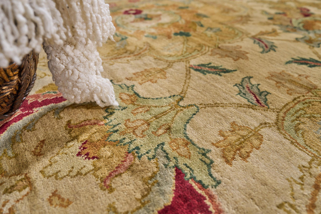 Exquisite Rugs Polonaise hand-knotted New Zealand Wool 6063 Ivory/Gold 18' x 14' Area Rug