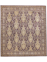 Exquisite Rugs Contemporary hand-knotted New Zealand Wool 6274 Eggplant 6' x 6' Area Rug