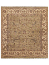 Exquisite Rugs Moghul hand-knotted New Zealand Wool 6420 Light Green/Gold 10' x 9' Area Rug