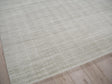Exquisite Rugs Martelli Modern handloomed Silky Nylon 6432 Light Silver 3' x 2' Area Rug