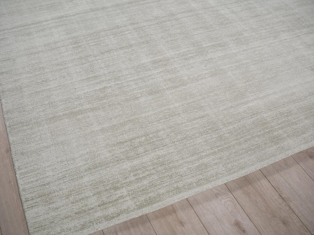 Exquisite Rugs Martelli Modern handloomed Silky Nylon 6432 Light Silver 3' x 2' Area Rug