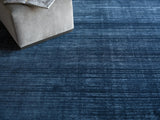 Exquisite Rugs Martelli Modern handloomed Silky Nylon 6478 Navy 3' x 2' Area Rug