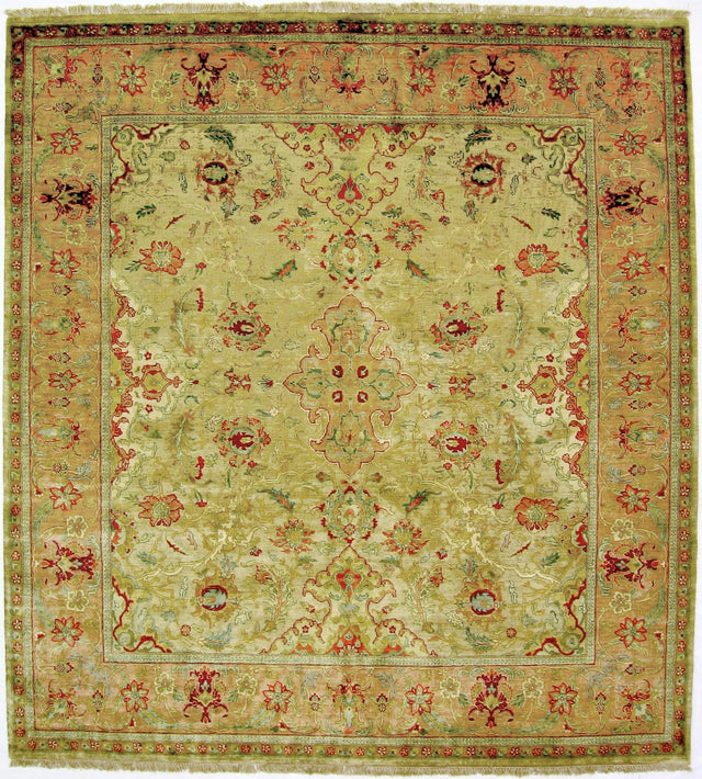 Exquisite Rugs Polonaise hand-knotted New Zealand Wool 6481 Cream/Peach 10' x 3' Area Rug
