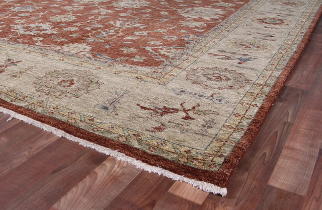 Exquisite Rugs Antique Weave Ziegler hand-knotted New Zealand Wool 6543 Brick/Beige 18' x 14' Area Rug