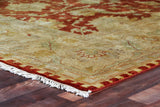 Exquisite Rugs Antique Weave Oushak hand-knotted New Zealand Wool 6565 Rust/Gold 18' x 14' Area Rug