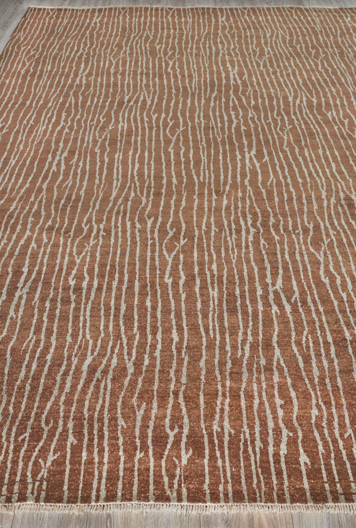 Exquisite Rugs Soho hand-knotted New Zealand Wool 6597 Brown 10' x 9' Area Rug