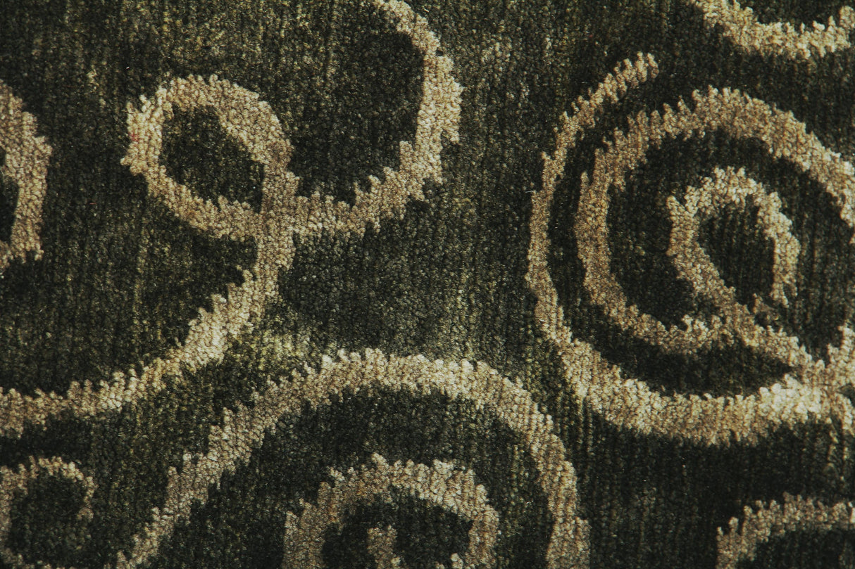 Exquisite Rugs Metro hand-knotted New Zealand Wool 6652 Sage Green 10' x 8' Area Rug