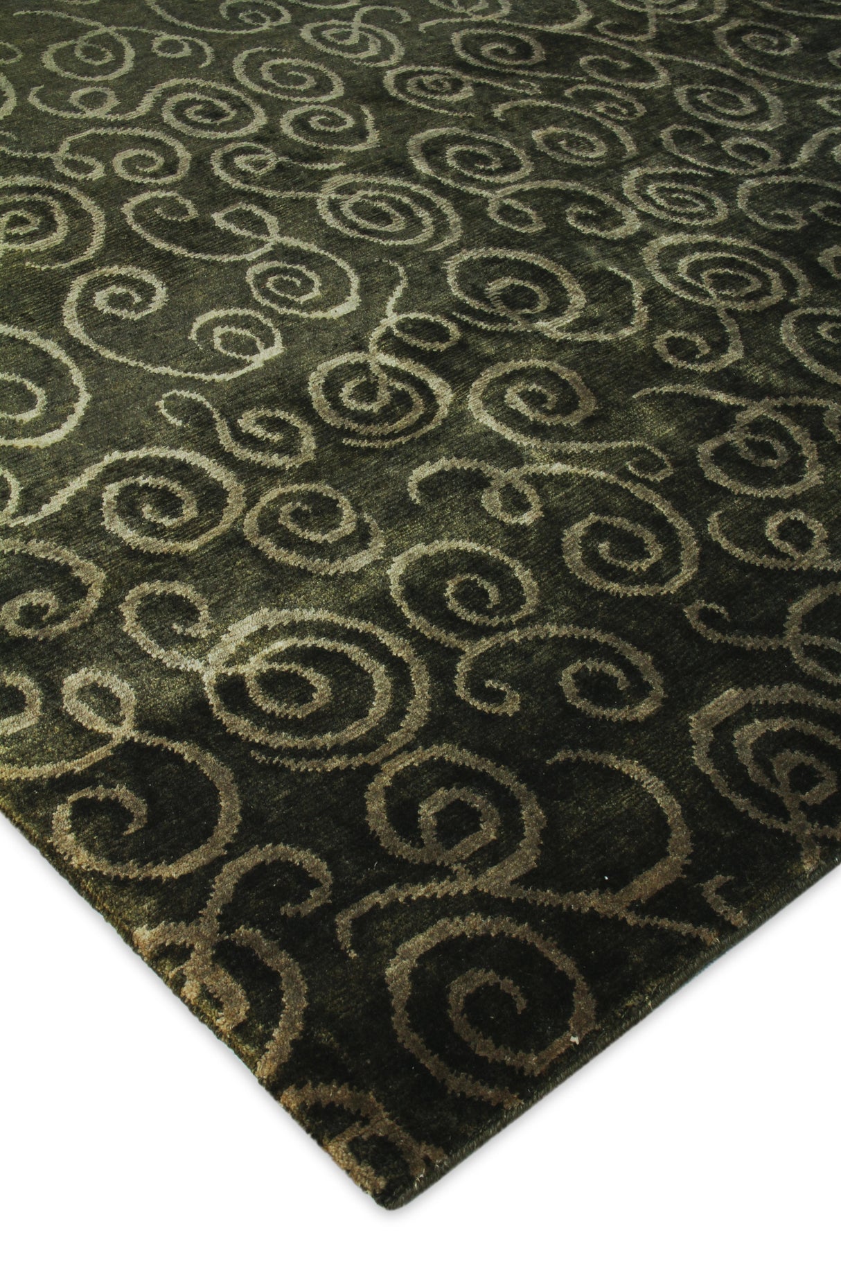 Exquisite Rugs Metro hand-knotted New Zealand Wool 6652 Sage Green 10' x 8' Area Rug