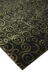 Exquisite Rugs Metro hand-knotted New Zealand Wool 6652 Sage Green 10' x 8' Area Rug