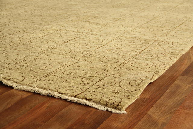 Exquisite Rugs Metro hand-knotted New Zealand Wool 6691 Beige 15' x 12' Area Rug