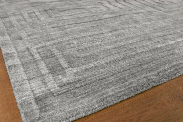 Exquisite Rugs Lotus hand-tufted Wool/Bamboo Silk 6957 Gray/Silver 10' x 8' Area Rug