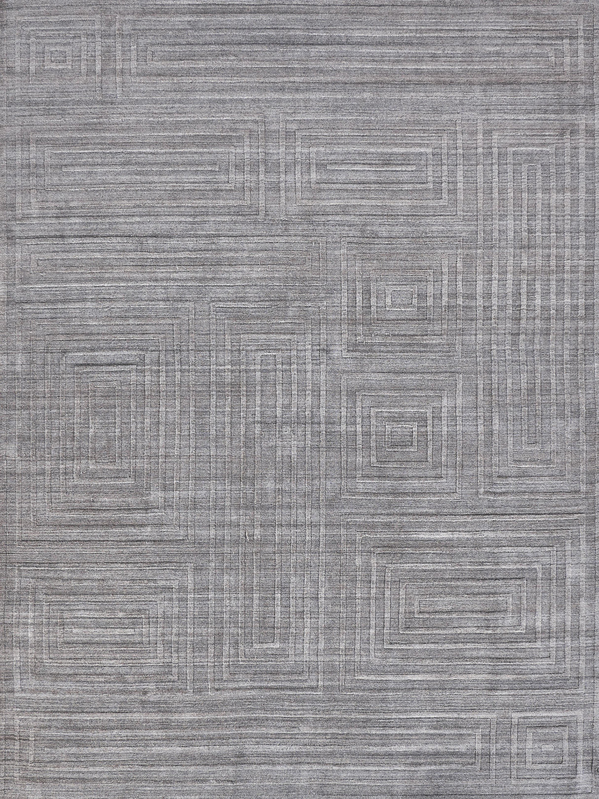 Exquisite Rugs Lotus hand-tufted Wool/Bamboo Silk 6957 Gray/Silver 10' x 8' Area Rug