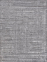 Exquisite Rugs Lotus hand-tufted Wool/Bamboo Silk 6957 Gray/Silver 10' x 8' Area Rug
