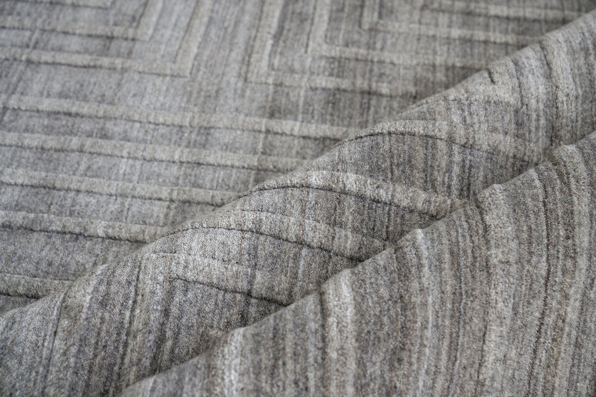 Exquisite Rugs Lotus hand-tufted Wool/Bamboo Silk 6957 Gray/Silver 10' x 8' Area Rug