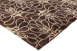 Exquisite Rugs Metro hand-knotted New Zealand Wool 7030 Brown/Ivory 10' x 8' Area Rug