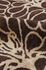Exquisite Rugs Metro hand-knotted New Zealand Wool 7030 Brown/Ivory 10' x 8' Area Rug