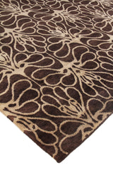 Exquisite Rugs Metro hand-knotted New Zealand Wool 7030 Brown/Ivory 10' x 9' Area Rug