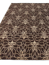 Exquisite Rugs Metro hand-knotted New Zealand Wool 7030 Brown/Ivory 12' x 9' Area Rug